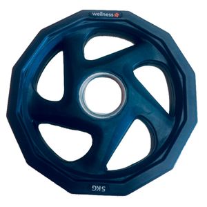 Anilha Olímpica Rubber 5 Furos De 5,00 KG Wellness - WK014 WK014