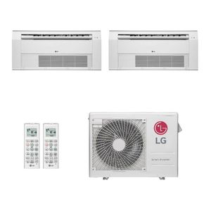 Ar-Condicionado Multi Split Inverter LG 24.000 (2x Evap Cassete 1 Via 18.000) Quente/Frio 220V