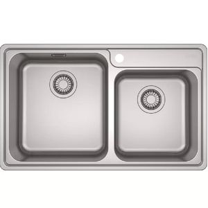 Cuba de Sobrepor Dupla Franke Bell 86x48 30 Litros e 24 Litros Inox