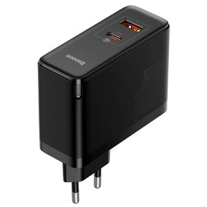Carregador Turbo GaN5 Pro Fast Charger USB 100W Baseus Preto - CCGP090201