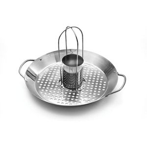 Wok para Assados ​​Panela 2 em 1 Carne Legumes Inox Outset