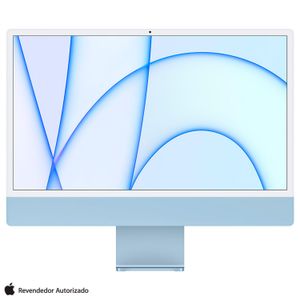 iMac 24", Tela Retina 4.5k Apple, Processador M1 (8GB RAM, 256GB SSD) - Azul