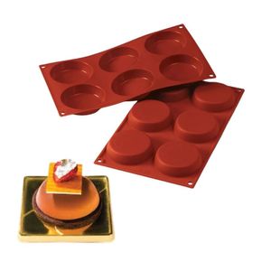 Forma 6 Moldes Tortina Doce Sobremesa Silicone Silikomart