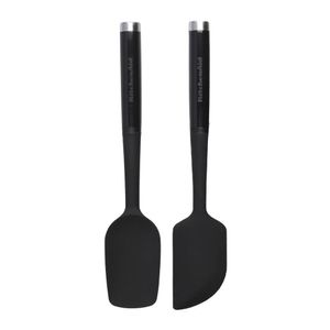 Conjunto 2 Espátulas Confeitaria Cozinha Preto KitchenAid