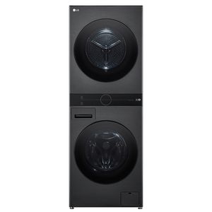 Lavadora e Secadora Elétrica LG Smart WashTower 14kg Black Inox com Inteligência Artificial AIDDDD