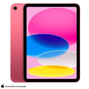 iPad Apple (10ª Geração) A14 Bionic (10,9´´, Wi-Fi + Cellular, 64GB) - Rosa