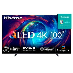 Smart TV Hisense UHD 4K QLED 100" Polegadas 100U76N com Wi-Fi e Bluetooth Áudio