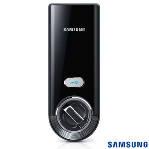 Fechadura Digital Samsung Capacidade com até 70 usuários (Senha/Cartão) Prata e Preto - SHS-3321
