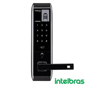 Fechadura Digital de Embutir Biométrica FR 330 Preta Intelbras