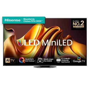 Smart TV Hisense UHD 4K Mini LED 85" Polegadas 85U8N com Wi-Fi e Bluetooth Áudio