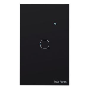 Interruptor Smart Touch Inteligente Zigbee com 1 Tecla Preto - Intelbras - EZS 1001