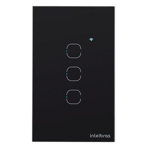 Interruptor Smart Touch Inteligente Zigbee com 3 Teclas Preto - Intelbras - EZS 1003