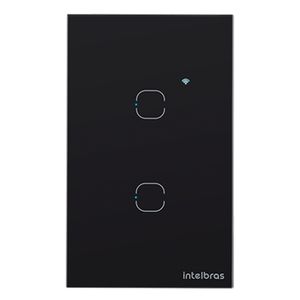Interruptor Smart Touch Inteligente Zigbee com 2 Teclas Preto - Intelbras - EZS 1002