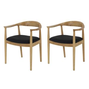 Conjunto 2 Cadeiras Estofadas Com Encosto De Jantar Cozinha Restaurante Carina The Chair Madeira