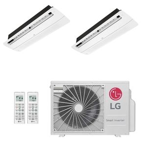 Ar-Condicionado Multi Split Inverter LG 18.000 (2x Evap Cassete 1 Via 12.000) Quente/Frio 220V