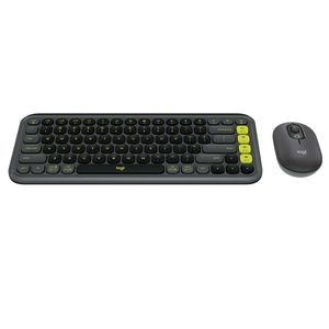 Combo Mouse e Teclado Sem Fio Pop Icon Combo Grafite com Layout Americano - Logitech - 920-013056