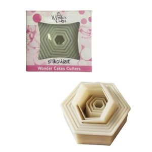 Molde Cortador Hexagonal Massa Decorativo Bolo Silikomart