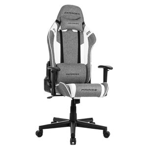 Cadeira Gamer Prince DXRacer Giratória e Tecido Hidro Repelente Cinza e Preta - LPF132GRAY