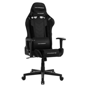 Cadeira Gamer Prince DXRacer Giratória e Tecido Hidro Repelente Preta - LPF132BLACK