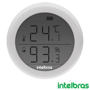 Sensor De Temperatura Smart Intelbras IST 1001, Medição De Umidade, Fácil Instalação. Totalmente Sem Fio