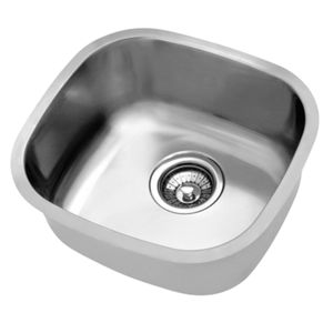 Cuba de Embutir Docol Invicta 37x34x18 cm em Aço Inox Alto Brilho com Válvula 4.1/2"