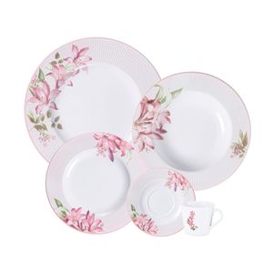 Aparelho de Jantar Tramontina Poème em Porcelana Decorada 20 Peças