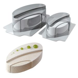 Forma Semifredo Gourmet Sobremesa Oval 2 Moldes Martellato