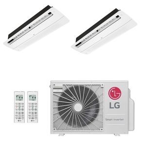 Ar-Condicionado Multi Split Inverter LG 18.000 (2x Evap Cassete 1 Via 12.000) Quente/Frio 220V