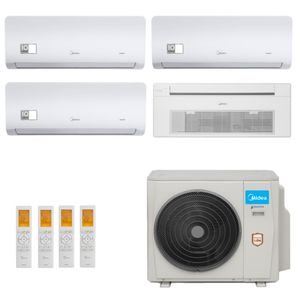 Ar-Condicionado Multi Split Inverter Midea 36.000 (3x Evap HW 9.000 + 1x Evap Cassete 1 Via 18.000) Quente/Frio 220V