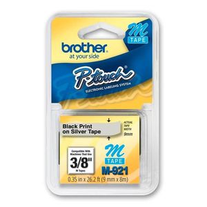 Fita Original Brother M-921 9mm Preto/Prata