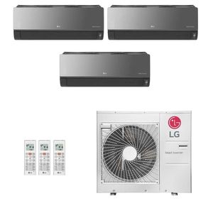 Ar-Condicionado Multi Split Inverter LG 30.000 (1x Evap HW Artcool 9.000 + 1x Evap HW Artcool 12.000 + 1x Evap HW Artcool 24.000) Quente/Frio 220V