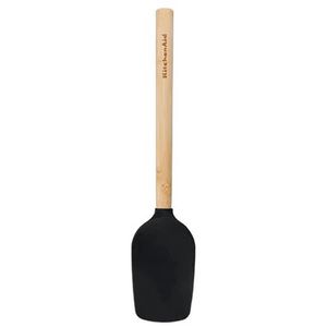 Espátula Colher de Bambu Silicone Preta Cozinha KitchenAid