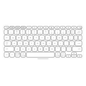 Teclado Sem Fio Portátil Logitech Keys-To-Go 2 Bluetooth Branco US - 920-012919