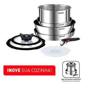 Conjunto de Panelas em Inox com 4 Peças - Tefal