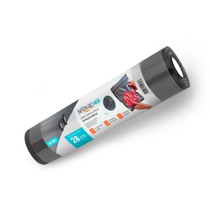 Embalagem para Vácuo em Rolo Gofrado Preta e Transparente 28 cm x 5 m Pacote - Selovac