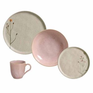 Aparelho de Jantar Bio Campestre e Litchi com 16 Peças em Stoneware Colorido - Porto Brasil