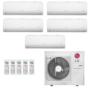 Ar-Condicionado Multi Split Inverter LG 48.000 (2x Evap HW 7.000 + 2x Evap HW 9.000 + 1x Evap HW 24.000) Quente/Frio 220V