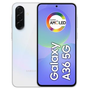 Celular Samsung Galaxy A36 5G 256GB, 8GB RAM, Câmera 50MP, IP67, Super AMOLED 6.7", Recursos AI Branco