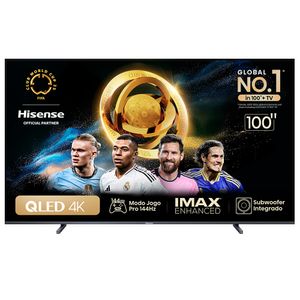 Smart TV Hisense UHD 4K QLED 100" Polegadas 100U76N com Wi-Fi e Bluetooth Áudio