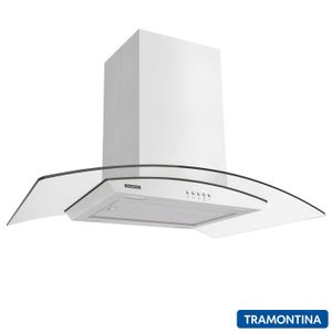Coifa de Ilha Tramontina 90 cm com 04 Velocidades, New Vetro Isla com Painel Pulsante Inox - 95800/019