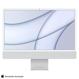 iMac 24", Tela Retina 4.5K Apple, Processador M1 (8GB RAM, 512GB SSD) - Prateado