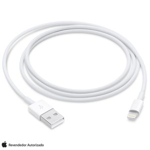 Cabo Lightning USB com 1 Metro para  iPhone, iPad e iPod Branco - Apple - MQUE2BZ/A