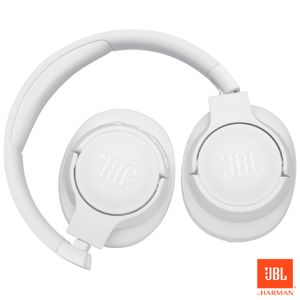 Fone De Ouvido Bluetooth JBL Over Ear TUNE710 Branco Até 50h De Bateria Assistente De Voz