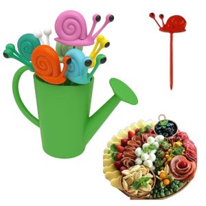 Jogo 6 Palitinhos para Petisco com Regador Decorativo Frios