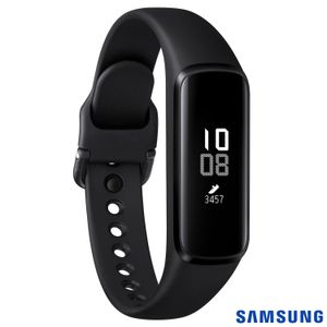 Galaxy Fit e Samsung Preto com 0,74?, Pulseira em TPU, Bluetooth 5.0 e 4 MB