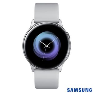 Galaxy Watch Active Samsung Prata com 39,5 mm, Pulseira de Silicone, Bluetooth, NFC e 4GB - SM-R500NZSAZTO