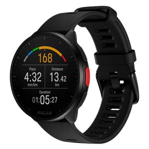 Relógio Pacer Polar Preto com 1,2" e Bluetooth