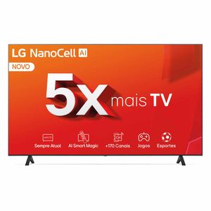 Smart TV 4K LG NanoCell 86" Polegadas 86NANO80TSA, Processador α8 AI, Freesync, Alexa e Wi-Fi