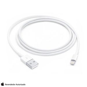 Cabo de Lightning para USB com 1m de Comprimento Branco Apple - MXLY2AM/A