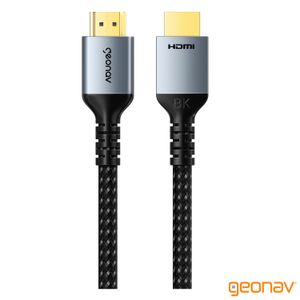 Cabo HDMI 2.1 com 3 metros Cinza - Geonav - HDMI2130